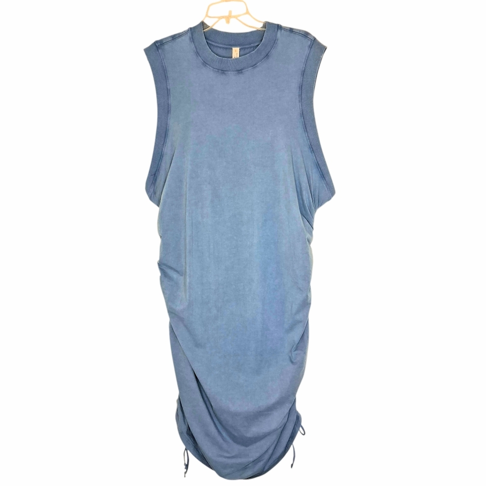 Daily Practice Anthropologie Drawstring Adjustable Length Dress Plus Sz 1X Blue - Picture 2 of 10